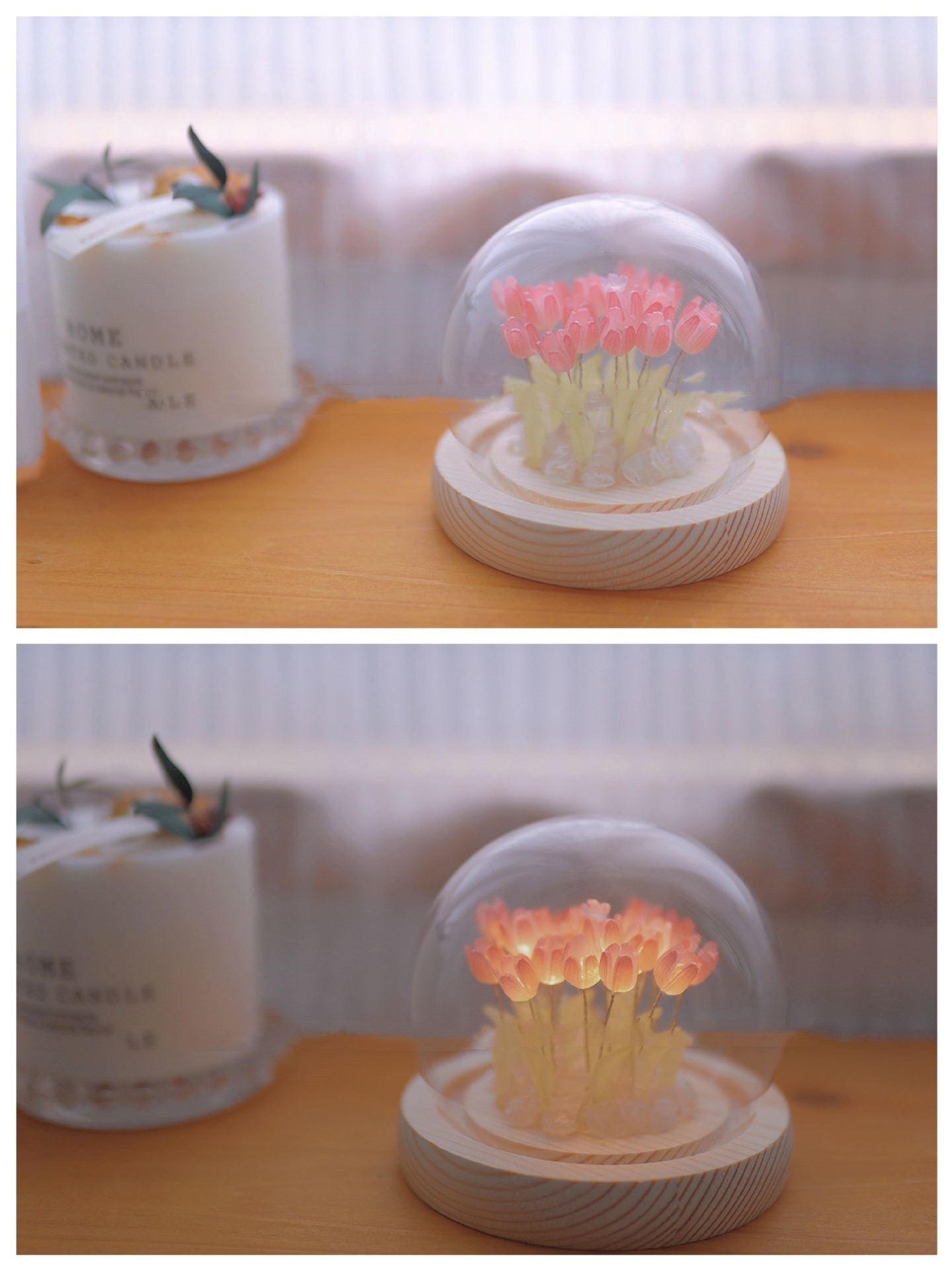 Heat Shrinkable Led Tulip Night Light Manual Diy Material Package