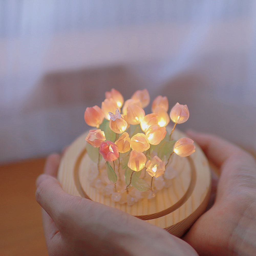 Heat Shrinkable Led Tulip Night Light Manual Diy Material Package