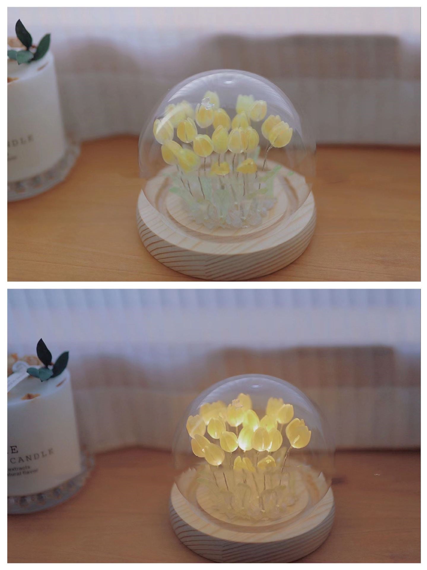Heat Shrinkable Led Tulip Night Light Manual Diy Material Package