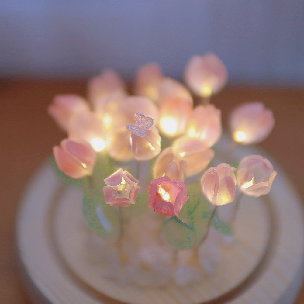 Heat Shrinkable Led Tulip Night Light Manual Diy Material Package