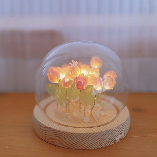 Heat Shrinkable Led Tulip Night Light Manual Diy Material Package