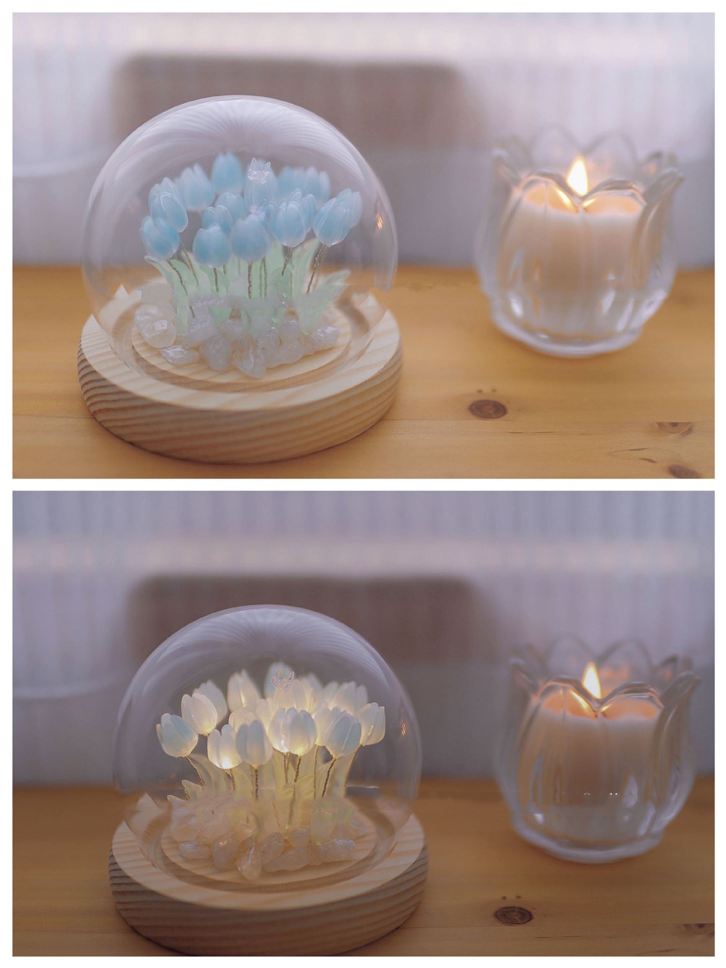 Heat Shrinkable Led Tulip Night Light Manual Diy Material Package