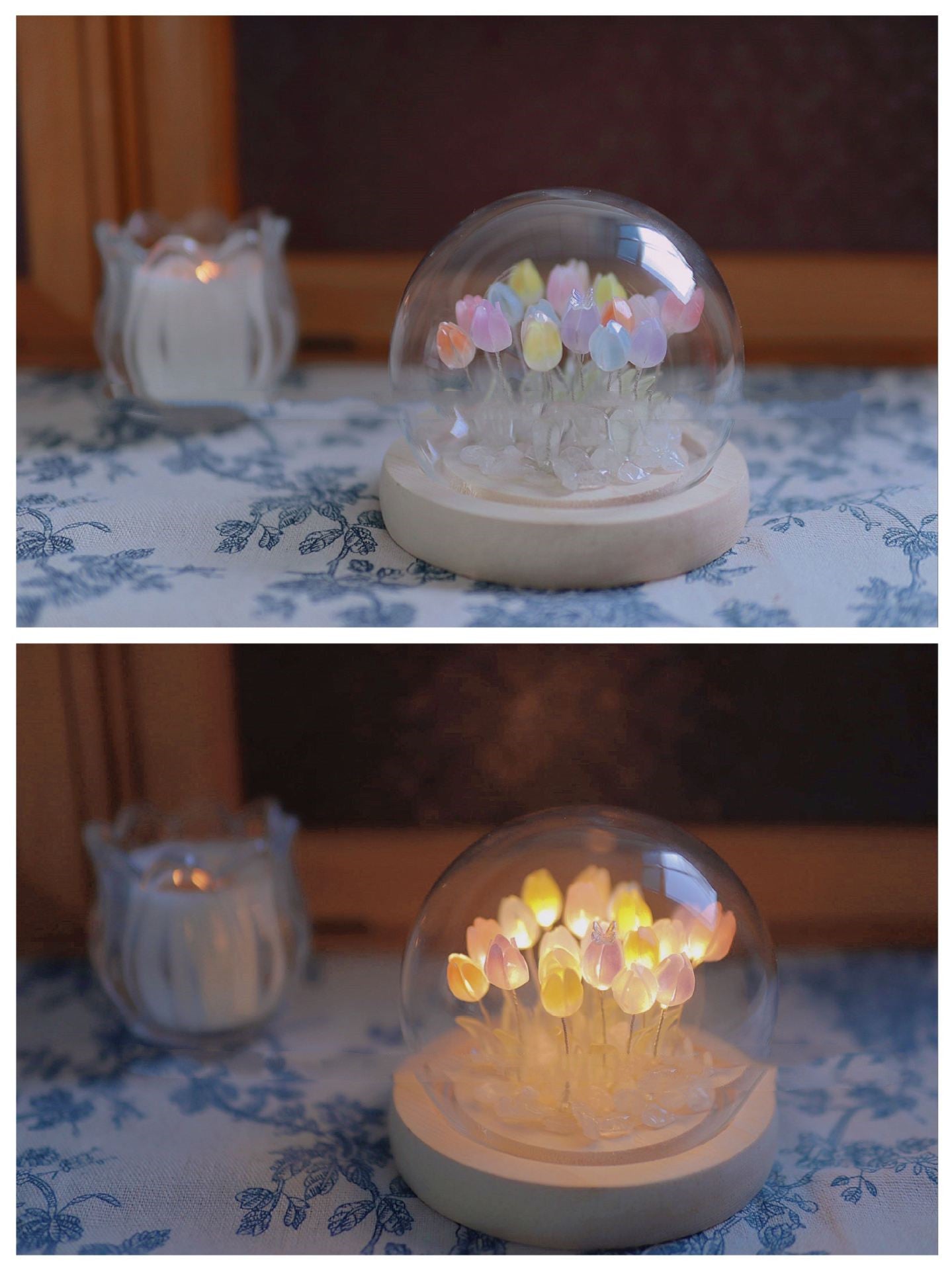 Heat Shrinkable Led Tulip Night Light Manual Diy Material Package
