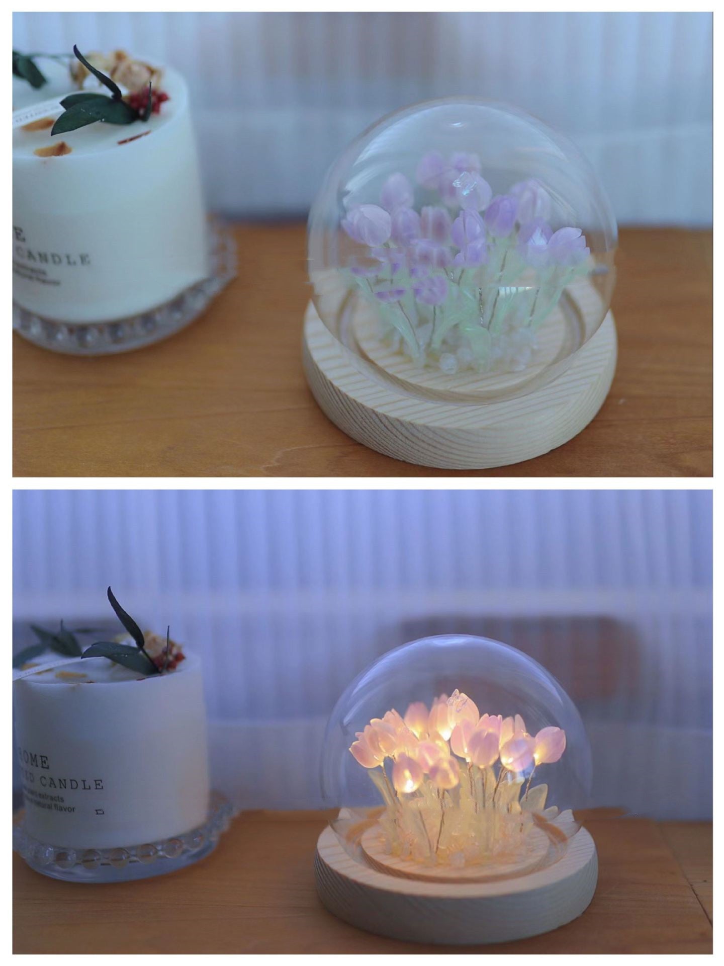 Heat Shrinkable Led Tulip Night Light Manual Diy Material Package