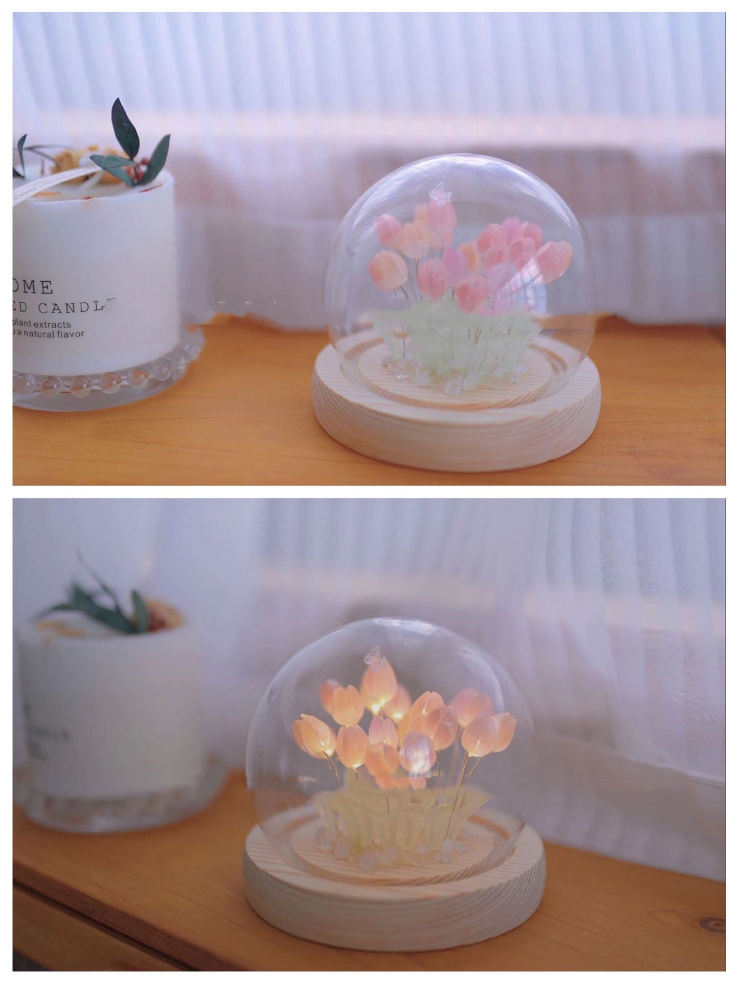 Heat Shrinkable Led Tulip Night Light Manual Diy Material Package